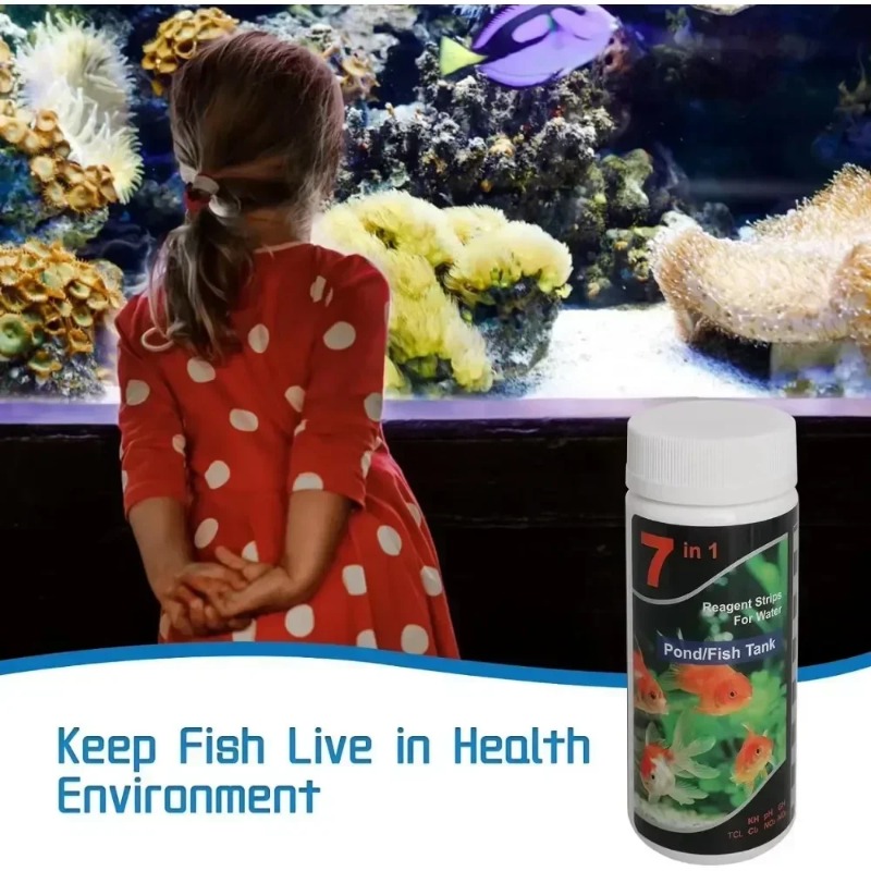 Water Testing Kit - Tiras Reactivas para Acuario, Tiras Reactivas