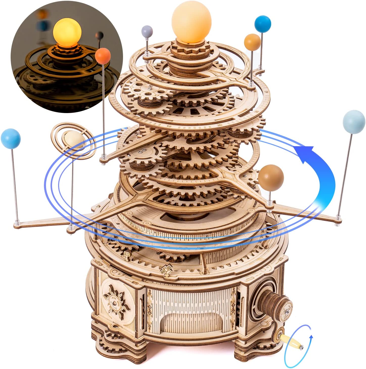 Solar System Orrery - Juguetes de rompecabezas 3D de madera