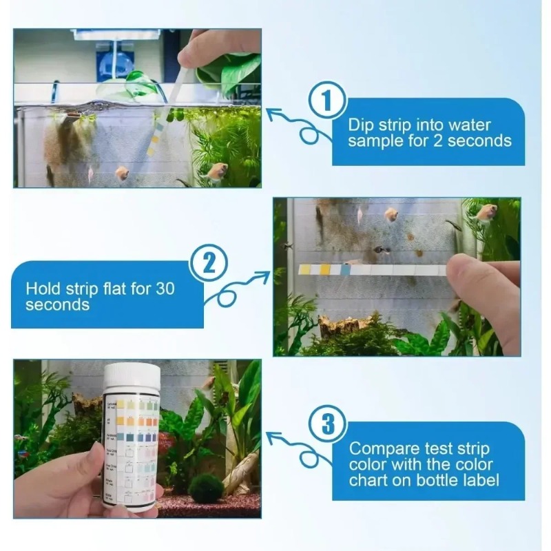 Tiras Reactivas para Acuario,  - Water Testing Kit reseña y precio