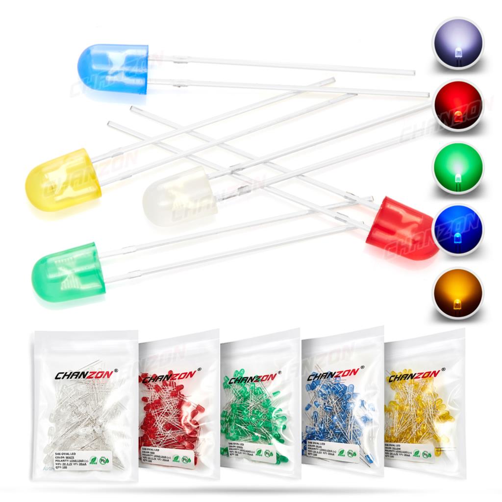 100 Uds 5mm diodo LED ovalado  - Hobby Is Science reseña y precio